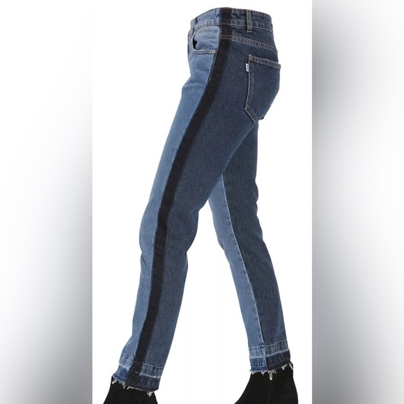 MSGM Milano Made In Italy Two-Toned Straight Leg Jeans - Picture 2 of 9